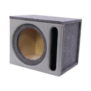 10″ Single Vinyl Face Subwoofer Enclosure with Slotted Port (grey)
