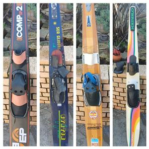 slalom water skis x4 R500 each or R1800 for ALL