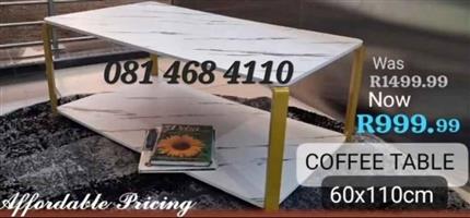 Large white and gold coffee table