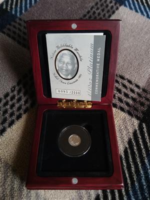 Mandela 1/10th ounce platinum birthday coin