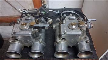 Original Italian Weber 40 DCOE 130 & 131 Matched Pair (Alfa Romeo 2000)".