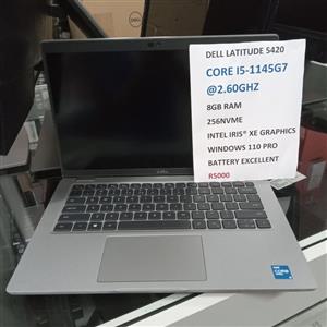 Dell Latitude 5420 Core i5 - 1145G7@2.60GGZ 8GB RAM 256NVME Intel IRIS XE Graphics Windows 10 Pro