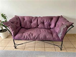 Iron outdoor/indoor couch for sale, reason for sale - moving.