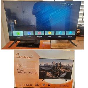 43" Frameless Smart HD LED TV with built-in openview,  New with warranty and FREE DELIVERY