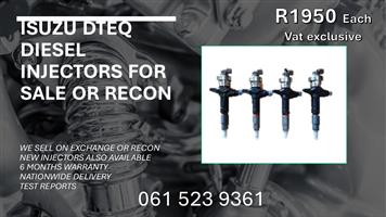 ISUZU DTEQ KB250 DIESEL INJECTORS FOR SALE WITH TEST REPORTS 