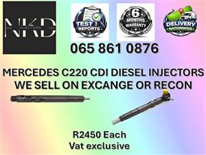 MERCEDES C220 DIESEL INJECTORS WE SELL ON EXCHANGE OR RECON PTA WEST