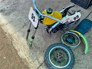 Suzuki JR 50 stripping for spares. Meyerton bike scrapyard new and secondhand spares.