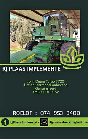 John deere 7720 Stroper