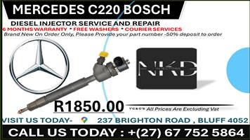 Mercedes C220 Bosch Diesel Injectors on Recondition