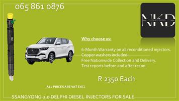 SSANGYONG DIESEL INJECTORS FOR SALE ON EXCHANGE OR RECON 