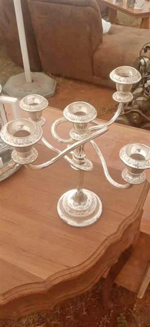 Vintage.. Five-arm(five-light).. Silver - plated.. Candelabra..