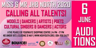 JHB NORTH PAGEANTS & TALENT EXPO 2020 NEED SPONSORS IN SEPT 2020