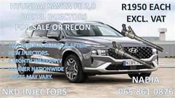 HYUNDAI SANTA FE 2,0 DIESEL INJECTORS FOR SALE OR RECON