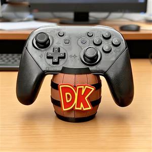 3D-printed Barrel-shaped, Controller Stand