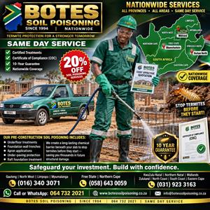 Soil Poisoning Building Projects| Bloemfontein