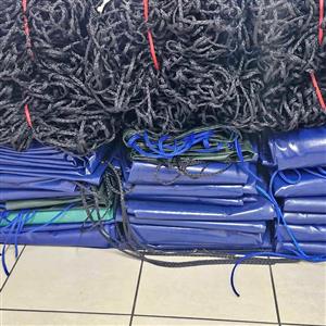 Flat deck Tarpaulins and Cargo Nets in stock