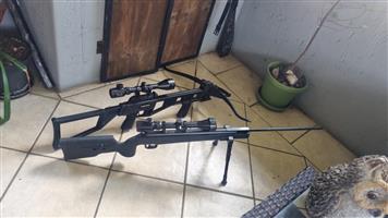 Air Rifle 5.5mm pellet gun and a 150lb Crossbow