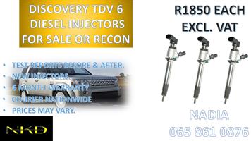 DIESEL INJECTORS FOR SALE FOR DISCOVERY TDV6 - NATIONWIED
