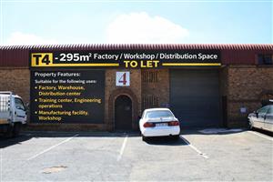 T4 - 295m² Factory, Workshop, Distribution Space To Let