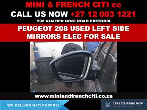 eugeot 208 used side eclectic mirrors for sale