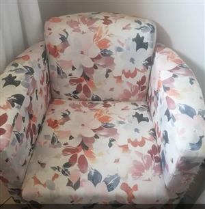 Chair, floral printed armchair