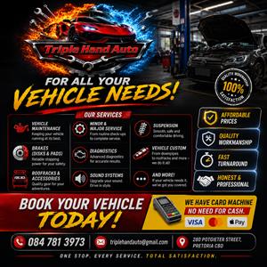 Triple Hand Auto - For ALL Your Vehicle Needs