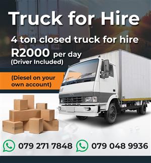 Truck rental available.