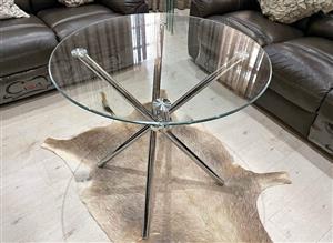 Round glass table