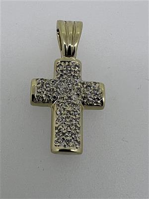 9ct Diamond Pave Cross