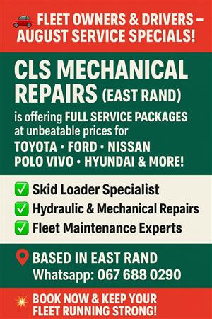 Services repairs on trucks and cars