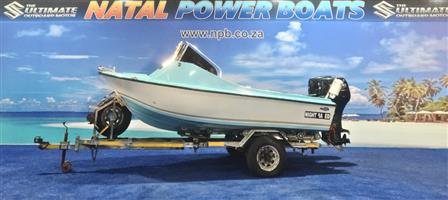 SUPER DOLPHIN 14,6 ON TRAILER 2 X 50 HP SUZUKI 4  STROKE 