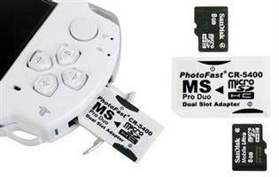 Psp Memory card Adapters | TAKES 2 SD CARDS