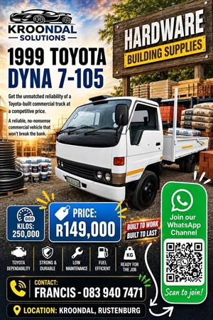 1999 Toyota Dyna 7-105 drop side