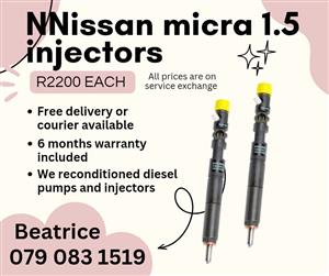 NISSAN MICRA 1.5 INJECTORS FOR SALE WITH WARRANTY 