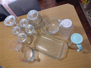 Assortment of cookware and glassware