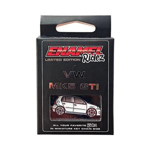 VW Mk5 GTI White - Die-Cast Enamel Keychain