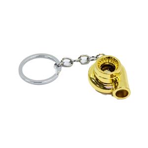 Novely Turbocharger Design Keyring (Gold)