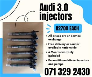 AUDI 3.0 INJECTORS WITH WARRANTY INCLUDED IN THE 