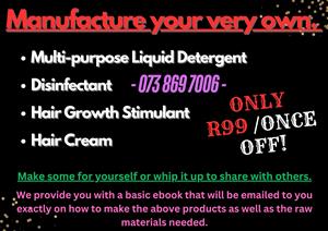  Detergent and Hair Cream Manufacturing Business eBook for Sale 