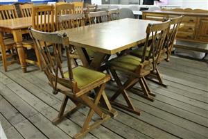 BROWN 8PC DINING ROOM SUITE S066939A