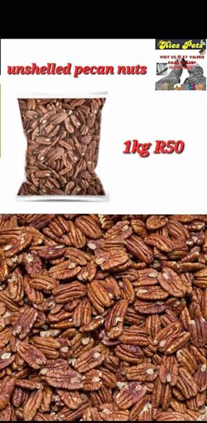 Unshelled pecan nuts