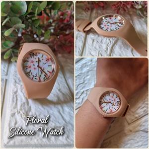 Floral Silicone Watch