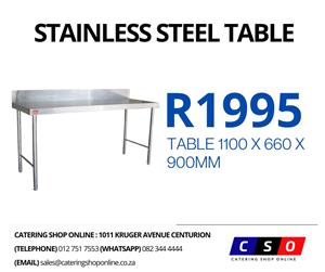 Table 1100 x 660 x 900mm Stainless Steel