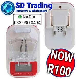 LCD Universal Battery Charger with USB Port