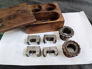 Wells Bros / Greenfield Vintage Die Chasers & Guide Collars Set (1920s)