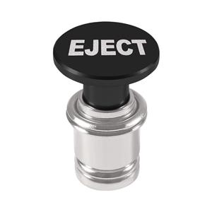 Universal Eject Button Cigarette Lighter Plug & Cap (Black)