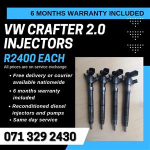 VW CRAFTER 2.0 INJECTORS FOR SALE 