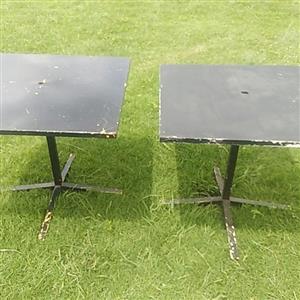 restaurant tables x2 steel and stable 
