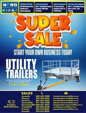 START YOUR BUSINESS TODAY! UTILITY TRAILERS