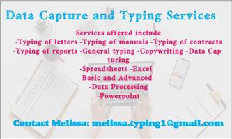 Home Based Typist Services Offered